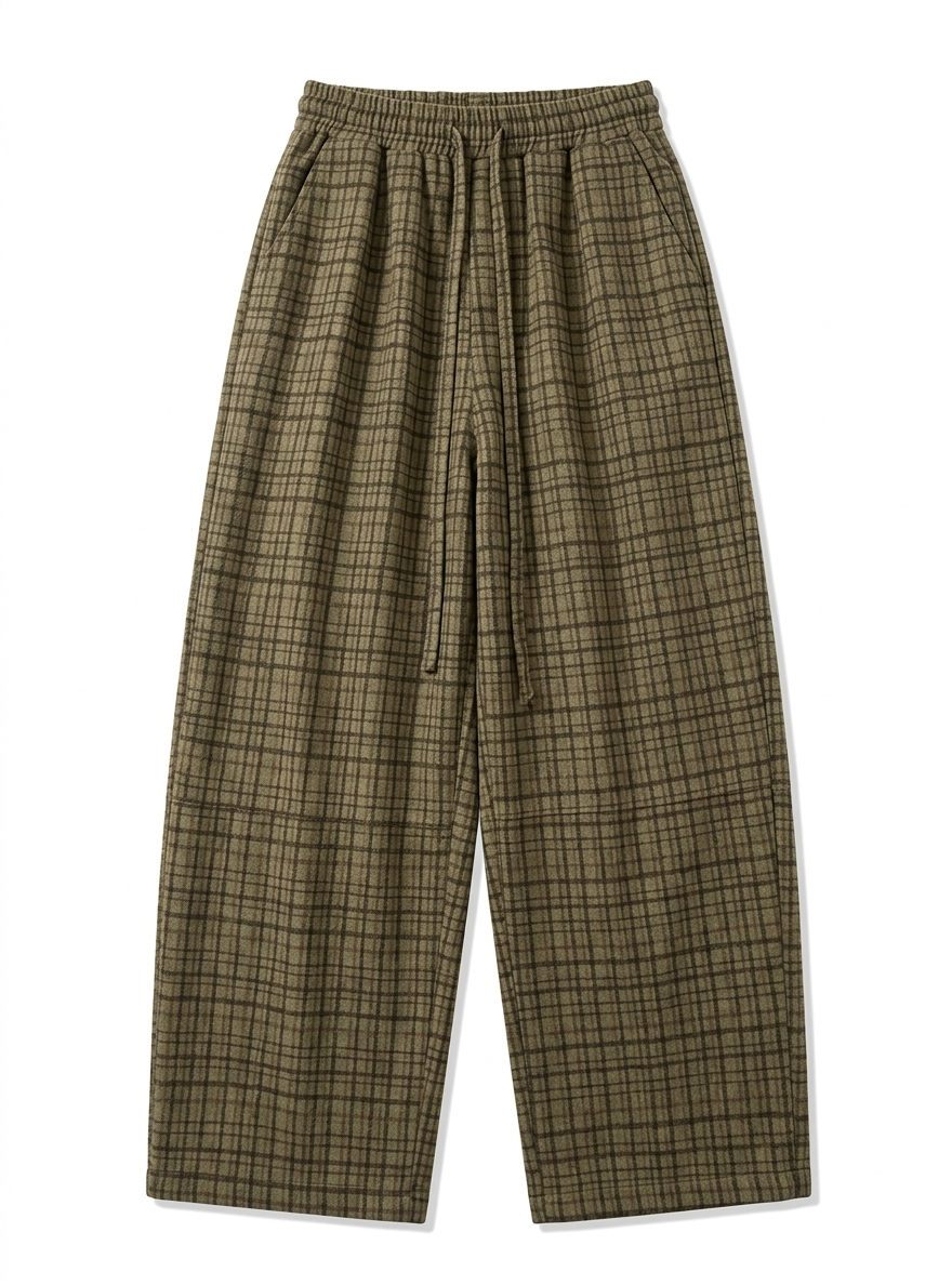 Pantalón Wide Leg de Cuadros Tartán "Mellow Brown"