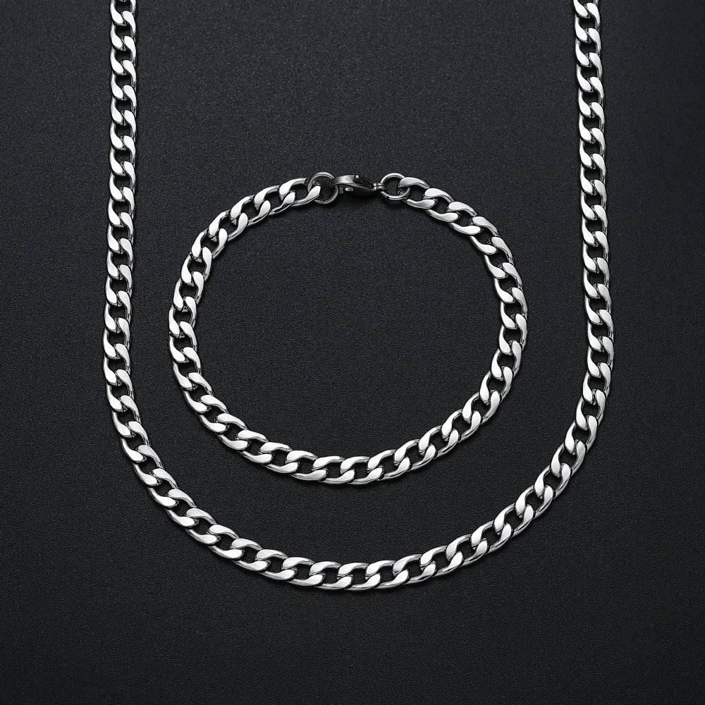 conjunto de joyería de acero inoxidable
